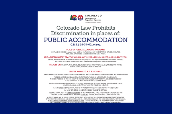 Public Accommodations Anti-Discrimination Notice